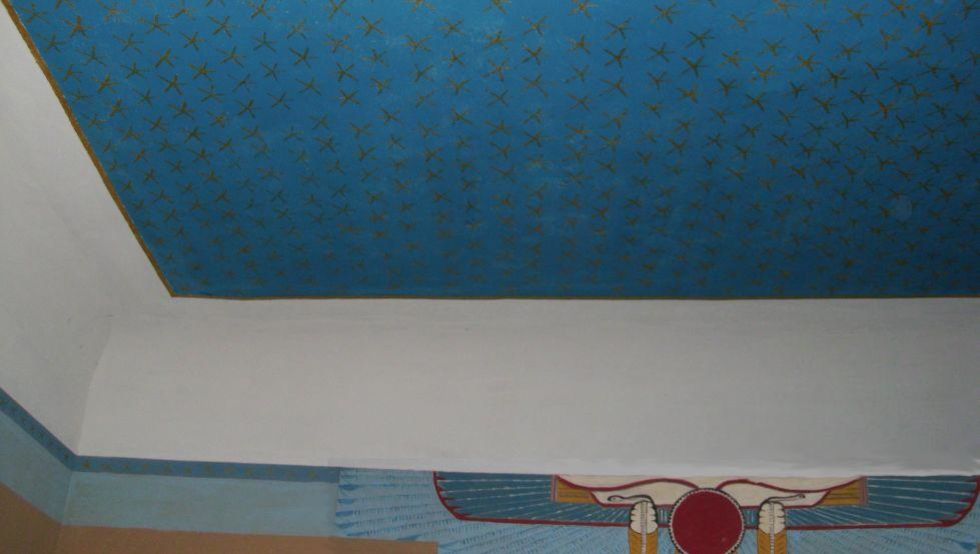 Wand- und Deckenmalerei des Ägyptischen Saals im Gutshaus Bobbin